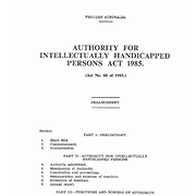 Authority for Intellectually Handicapped Persons Act 1985